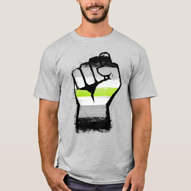 Agender Pride Fist T-Shirt (Front)