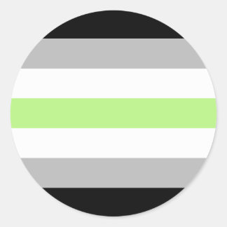 Agender Pride Flag – Agender Identity LGBTQIA+  Classic Round Sticker