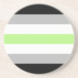 Agender Pride Flag – Agender Identity LGBTQIA+  Coaster