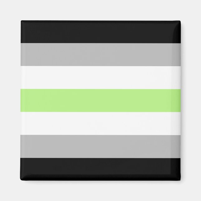 Agender Pride Flag – Agender Identity LGBTQIA+  Magnet (Front)
