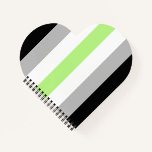 Agender Pride Flag – Agender Identity LGBTQIA+ Notebook