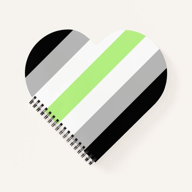 Agender Pride Flag – Agender Identity LGBTQIA+  Notebook (Front)