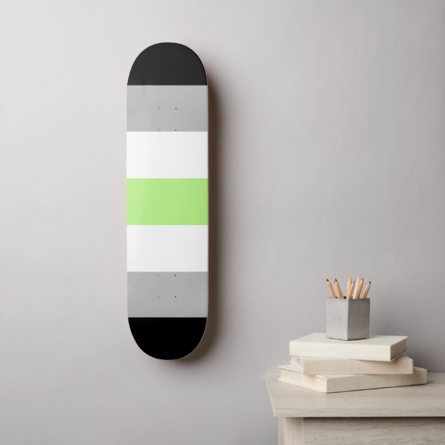 Agender Pride Flag – Agender Identity LGBTQIA+  Skateboard (Wall Art)
