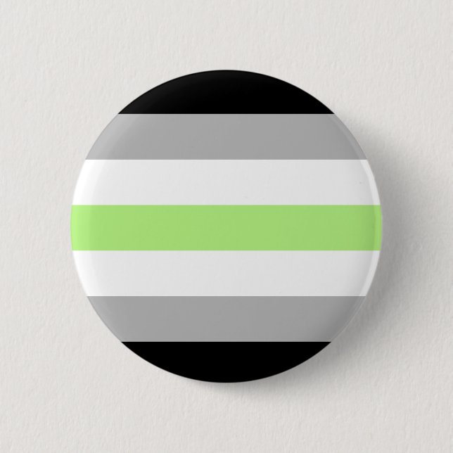 agender pride flag badge (Front)