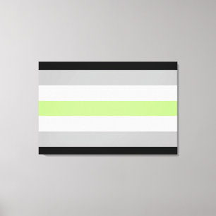 Agender Pride Flag Canvas Print