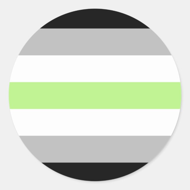 Agender Pride Flag Classic Round Sticker (Front)