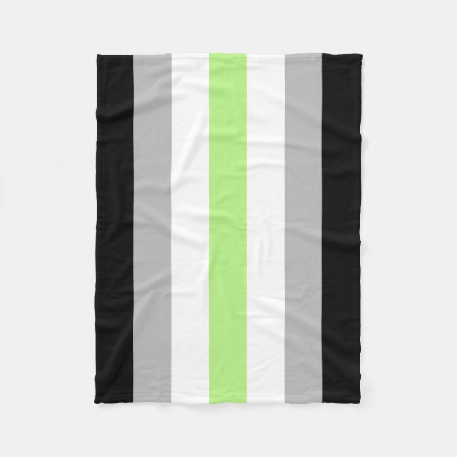 Agender Pride Flag Fleece Blanket (Front)