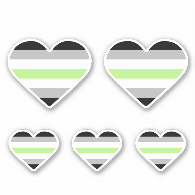 Agender Pride Flag Heart (Front)