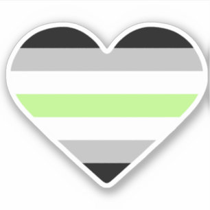 Agender Pride Flag Heart
