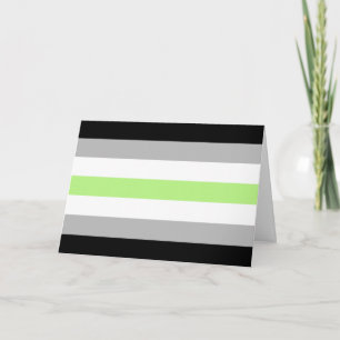 Agender Pride Flag Holiday Card