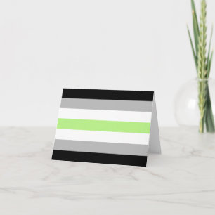 Agender Pride Flag Holiday Card