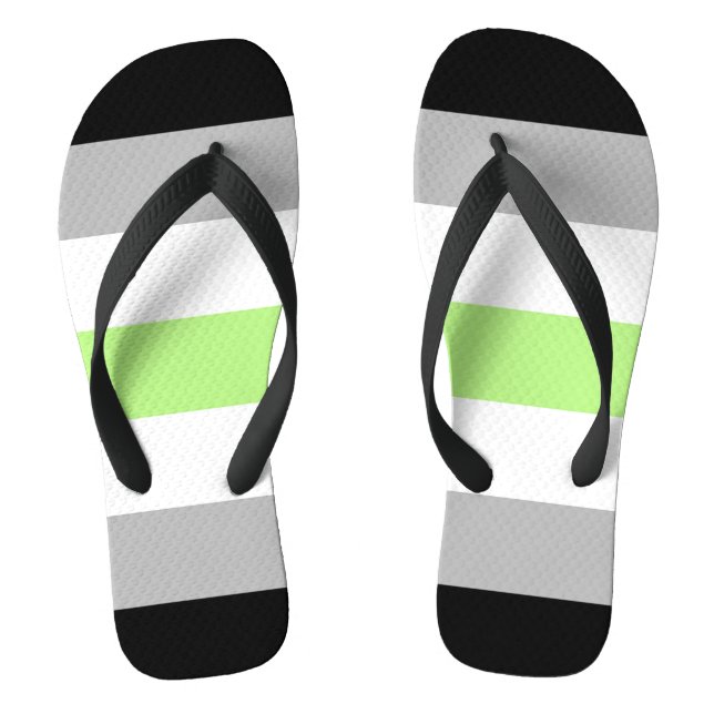 Agender Pride Flag Jandals (Footbed)