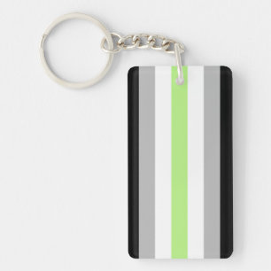 Agender Pride Flag Key Ring