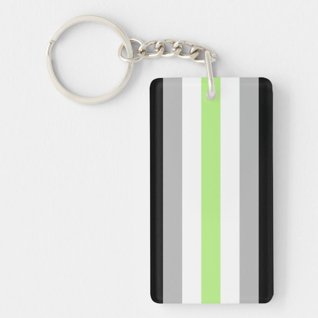 Agender Pride Flag Key Ring (Front)