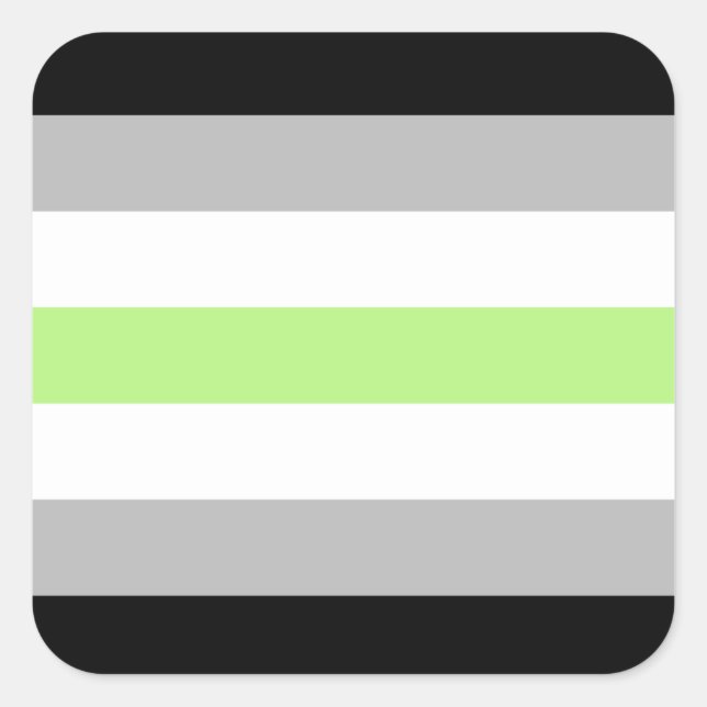 Agender Pride Flag Square Sticker (Front)