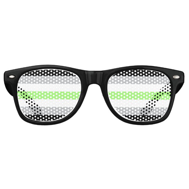 Agender Pride Flag Sunglasses (Front)