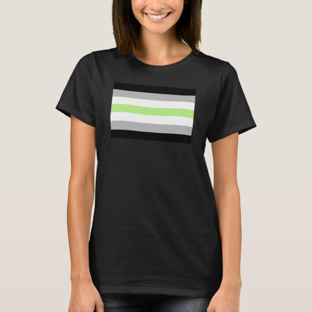 Agender Pride Flag T-Shirt (Front)