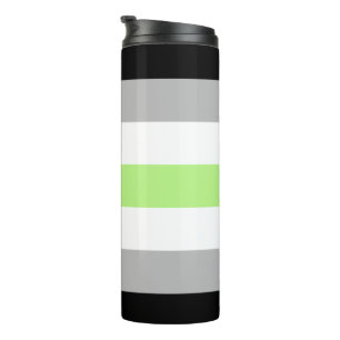 Agender Pride Flag Thermal Tumbler