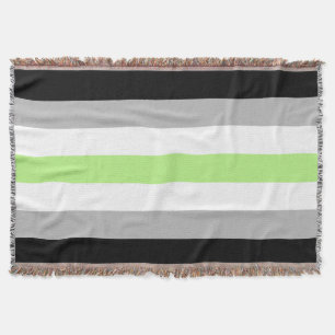 Agender Pride Flag Throw Blanket