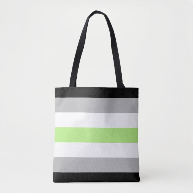 Agender Pride Flag Tote Bag (Front)