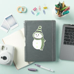 Agender Pride Snowman Snowperson Flag Green<br><div class="desc">Celebrate the cosy winter season with this adorable snowperson dressed in the Agender Pride flag colours of black, grey, light green, and white. Regardless of how you celebrate — Christmas, Hanukkah, Kwaanza, winter solstice, or just the beauty of the snow — may this sweet smile remind you to embrace the...</div>