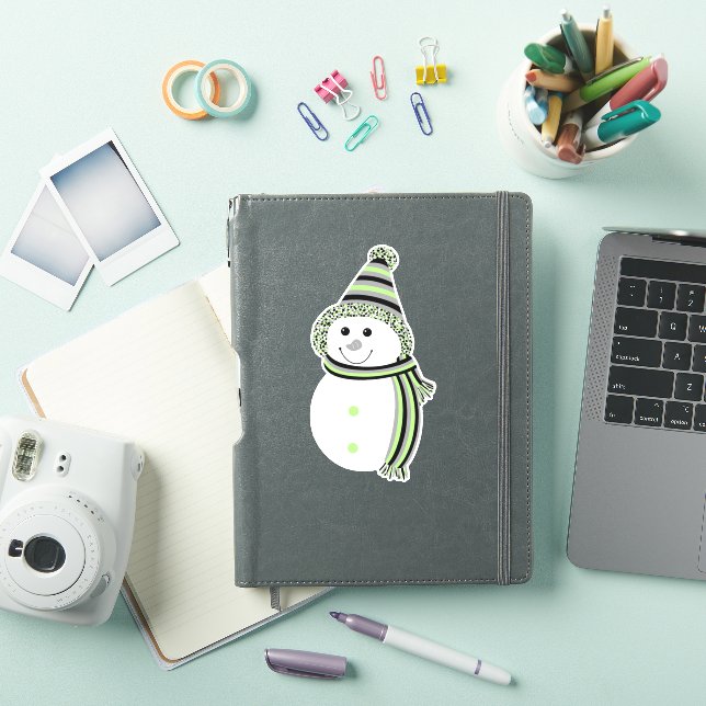 Agender Pride Snowman Snowperson Flag Green (iPad Cover)