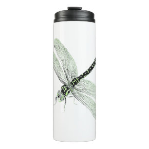 Agender Pride Vintage Dragonfly Art Thermal Tumbler