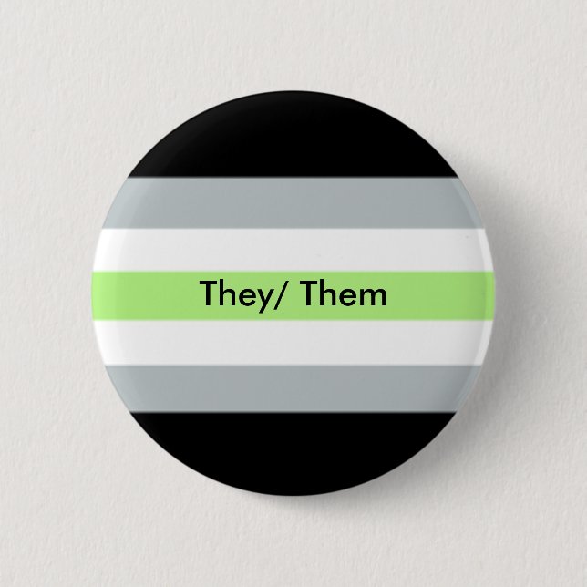 Agender Pronouns Button They/ Them (Front)