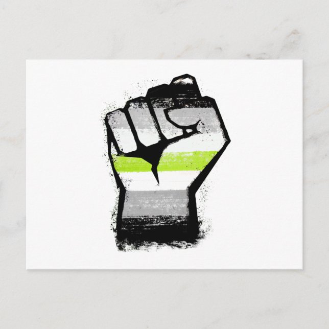 Agender Protest Fist Postcard (Front)
