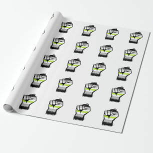 Agender Protest Fist Wrapping Paper