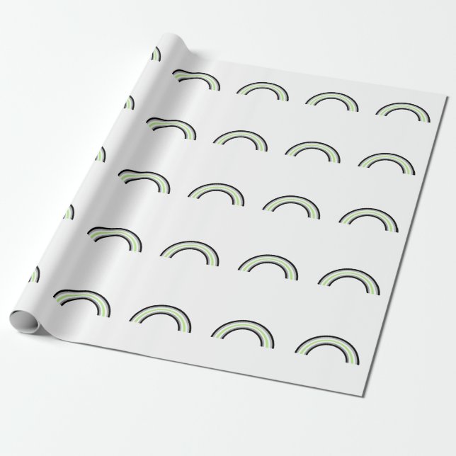 Agender Rainbow Wrapping Paper (Unrolled)