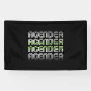 Agender Retro Pride Banner