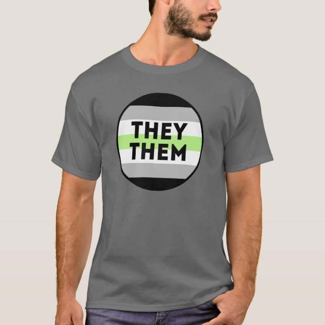 Agender They/Them Pride T-Shirt (Front)