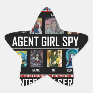 AGENT GIRL SPY STAR STICKER