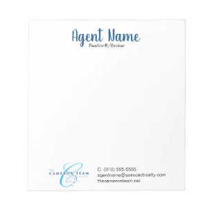 Agent Name Personalised Notepad