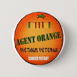 AGENT ORANGE 6 CM ROUND BADGE