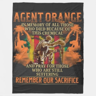 AGENT ORANGE FLEECE BLANKET