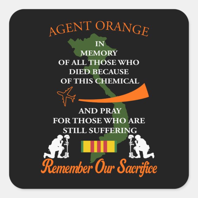 Agent Orange Square Sticker (Front)