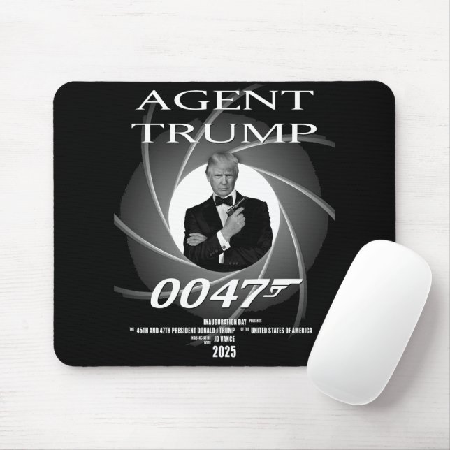 Agent President Donald Trump Inauguration Day 47 Mouse Pad (With Mouse)