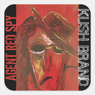 AGENT RED SPY KUSH SQUARE STICKER