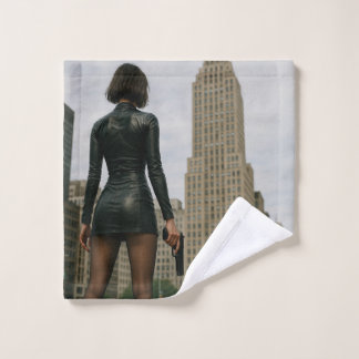 Agentin Black Poster Wash Cloth