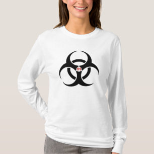 Agents In Red Biohazard Ladies AA Hoody Long Sleev