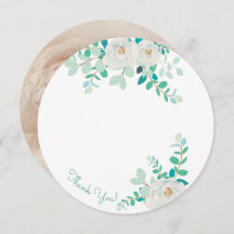 Aggela Round Photo Thank You Card