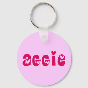 Aggie in Hearts Key Ring