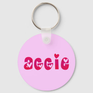 Aggie in Hearts Key Ring
