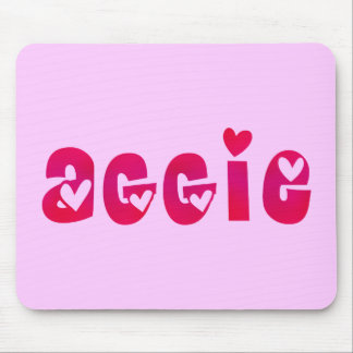 Aggie in Hearts Mouse Pad