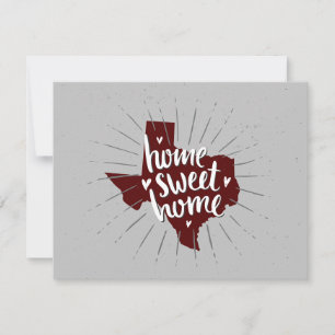 Aggie Maroon Home Sweet Home - Texas Card