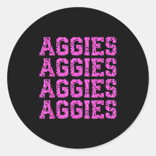 Aggies  classic round sticker