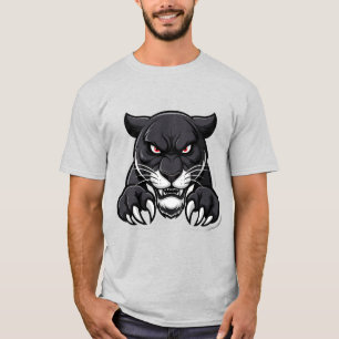 Aggressive Black Panther With Red Eyes T-Shirt