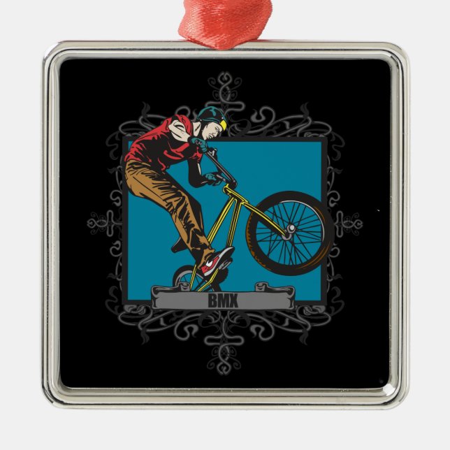 Aggressive BMX Metal Tree Decoration (Front)